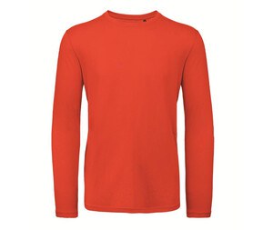 B&C BC070 - Tee-Shirt Coton Bio Homme Manches Longues Fire Red
