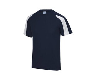 JUST COOL JC003 - Tee-shirt de sport contrasté French Navy / Arctic White