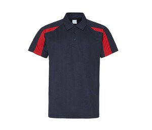 JUST COOL JC043 - Polo de sport contrasté French Navy / Fire Red