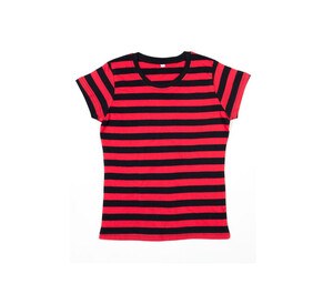 MANTIS MT110S - Tee-shirt rayé femme Noir-Rouge