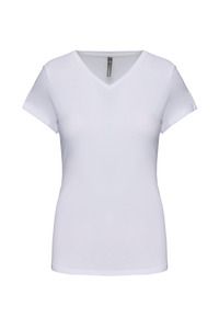 Kariban K3015 - T-shirt col V manches courtes femme White