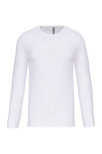 Kariban K3016 - T-shirt col rond manches longues homme White