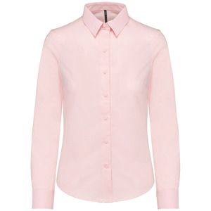 Kariban K534 - CHEMISE OXFORD MANCHES LONGUES FEMME Oxford Pale Pink