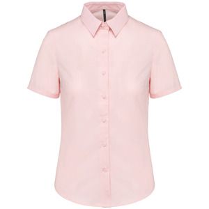 Kariban K536 - CHEMISE OXFORD MANCHES COURTES FEMME Oxford Pale Pink