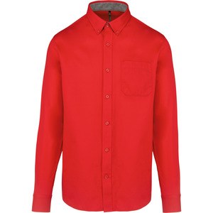 Kariban K586 - Chemise coton manches longues Nevada homme Red