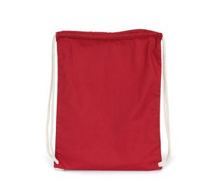 Kimood KI0139 - Sac à dos en coton bio avec cordelettes Hibiscus Red