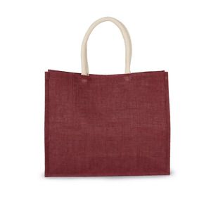 Kimood KI0273 - Sac style cabas en toile de jute - modèle moyen Light Rosewood