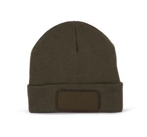 K-up KP894 - Bonnet avec patch et doublure Thinsulate™ Dark Khaki