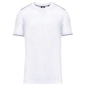 WK. Designed To Work WK3020 - T-shirt DayToDay manches courtes homme Blanc / Bleu marine