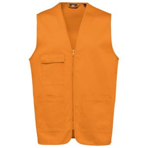 WK. Designed To Work WK608 - Gilet polycoton multipoches unisexe Orange