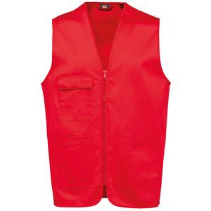 WK. Designed To Work WK608 - Gilet polycoton multipoches unisexe