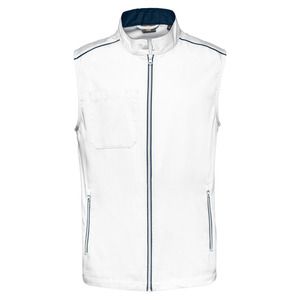 WK. Designed To Work WK6148 - Gilet DayToDay pour homme Blanc / Bleu marine