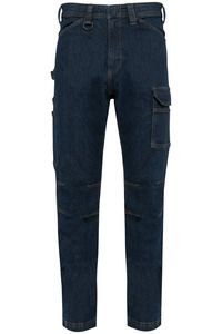 WK. Designed To Work WK705 - Pantalon Denim multipoches homme Blue Rinse