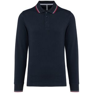 Kariban K280 - Polo maille piquée manches longues homme Navy / Red / White