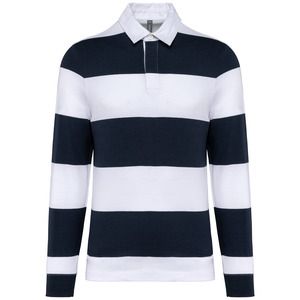 Kariban K285 - Polo rayé manches longues unisexe Navy / White Stripes