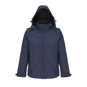 SOL'S 03995 - FALCON 3IN1 Softshell Capuche Et Manches Amovibles Abyss Blue