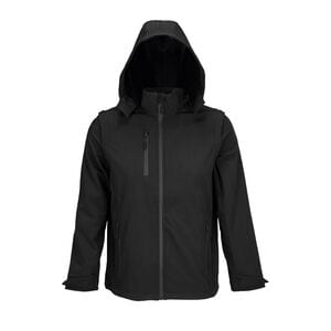 SOL'S 03995 - FALCON 3IN1 Softshell Capuche Et Manches Amovibles Black