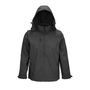 SOL'S 03995 - FALCON 3IN1 Softshell Capuche Et Manches Amovibles Charcoal Grey