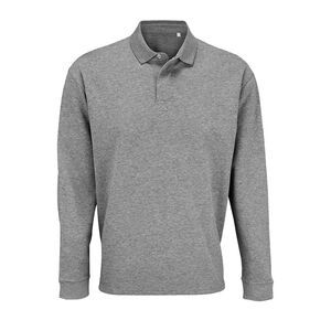 SOL'S 03990 - Heritage Sweat Shirt Unisexe Col Polo Gris chiné