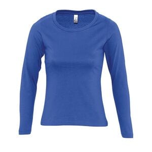 SOL'S 11425 - MAJESTIC Tee Shirt Femme Col Rond Manches Longues Royal Blue