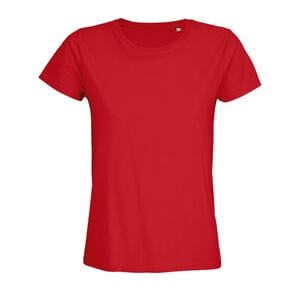 SOL'S 03579 - Pioneer Women Tee Shirt Femme Jersey Col Rond Ajusté Bright Red