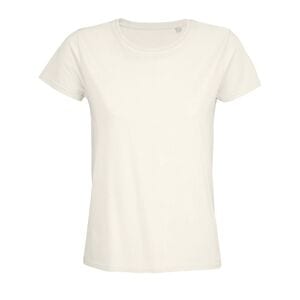 SOL'S 03579 - Pioneer Women Tee Shirt Femme Jersey Col Rond Ajusté Off-White