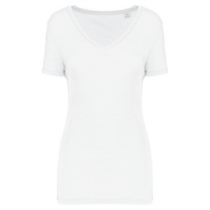 Kariban KNS323 - T-shirt Lyocell TENCEL™ col V manches courtes femme - 145 g White