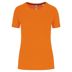 Proact PA4013 - T-shirt de sport à col rond recyclé pour femme Fluorescent Orange