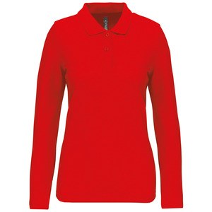 WK. Designed To Work WK277 - Polo manches longues femme Red
