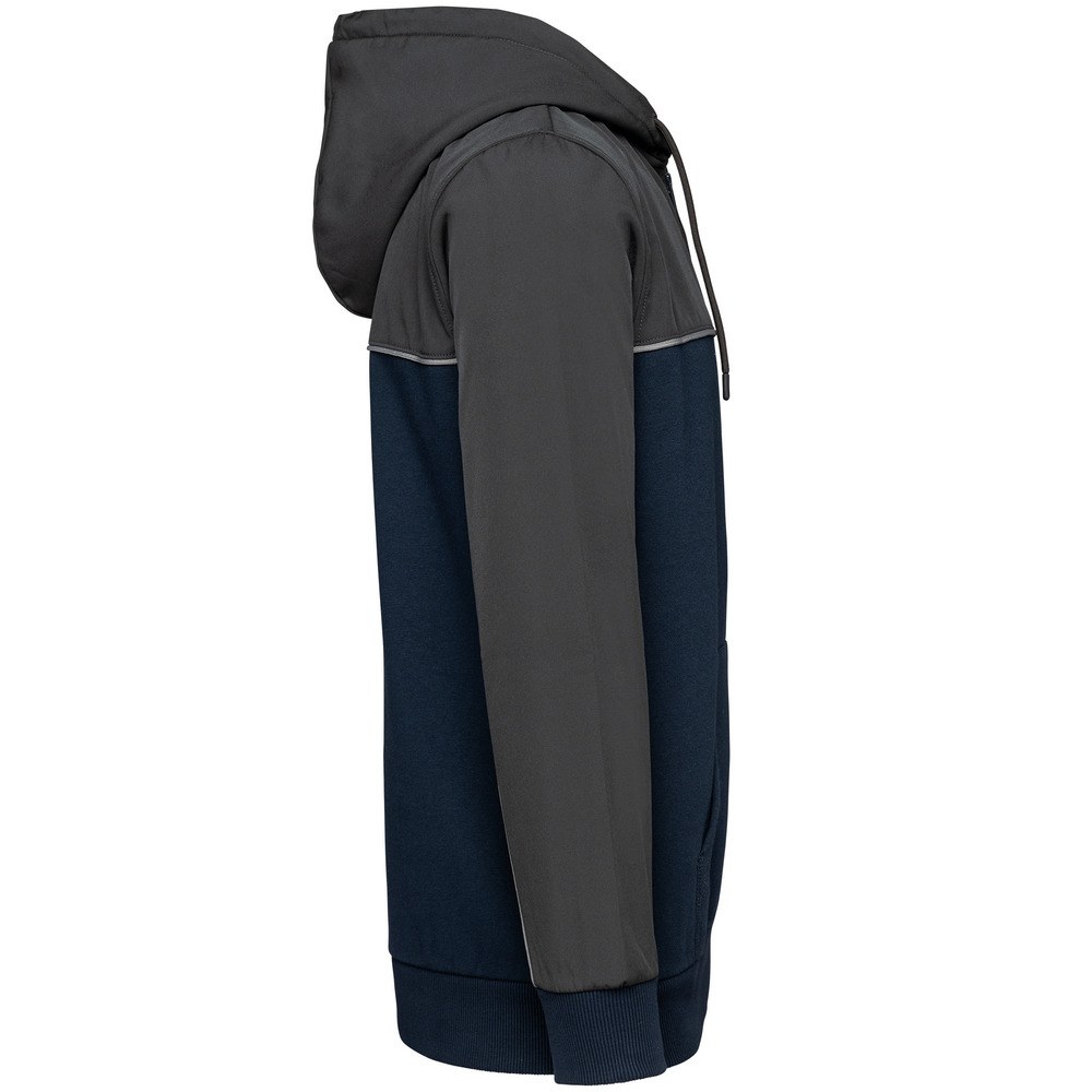 WK. Designed To Work WK410 - Veste molleton bicolore zippée à capuche écoresponsable unisexe