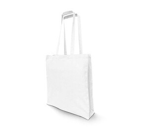 NEWGEN NG110 - Sac shopping en coton recyclé avec soufflet White