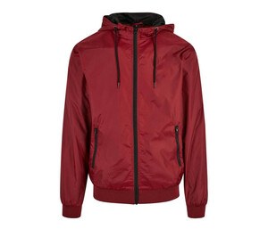 BUILD YOUR BRAND BY016 - Veste coupe-vent Burgundy/ Black