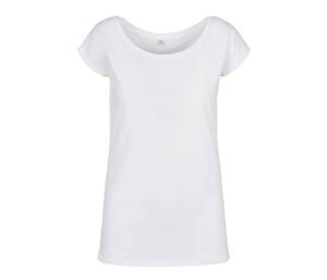BUILD YOUR BRAND BYB013 - Tee-shirt encolure large White