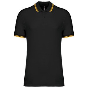 Kariban K272 - Polo homme manches courtes à rayures Black / Yellow