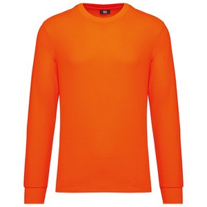 WK. Designed To Work WK318 - T-shirt unisexe écoresponsable manches longues coton/polyester Fluorescent Orange