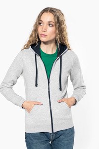 Kariban K467 - Sweat-shirt zippé capuche contrastée femme