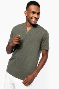 Kariban KNS302 - T-shirt écoresponsable henley manches courtes homme - 140 g